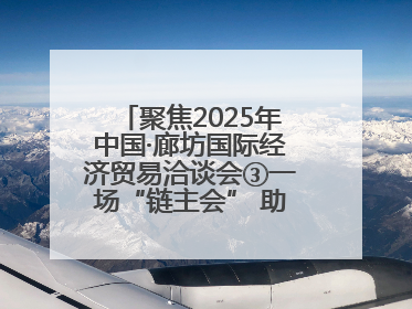 聚焦2025年中国·廊坊国际经济贸易洽谈会③一场“链主会” 助力厂商破圈发展