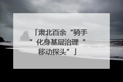 肃北百余“骑手”化身基层治理“移动探头”