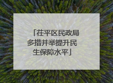 茌平区民政局多措并举提升民生保障水平
