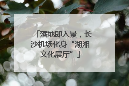 落地即入景，长沙机场化身“湖湘文化展厅”