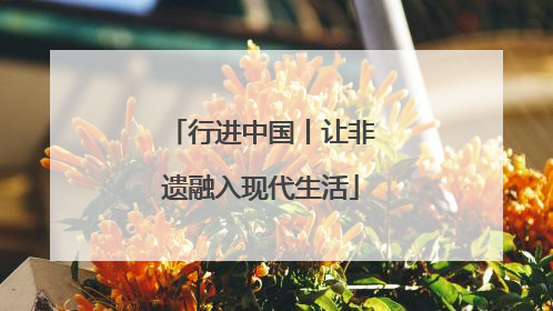 行进中国丨让非遗融入现代生活