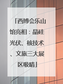 西博会乐山馆亮相：晶硅光伏、核技术、文旅三大展区吸睛