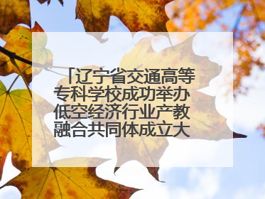 辽宁省交通高等专科学校成功举办低空经济行业产教融合共同体成立大会暨共建低空经济产教融合新生态论坛