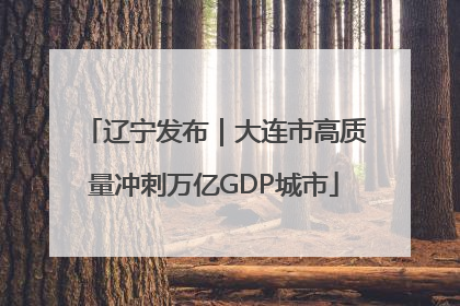 辽宁发布｜大连市高质量冲刺万亿GDP城市