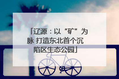 辽源：以“矿”为脉 打造东北首个沉陷区生态公园