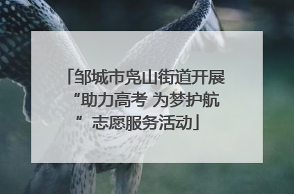 邹城市凫山街道开展“助力高考 为梦护航”志愿服务活动