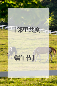 邻里共度端午节