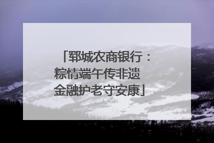 郓城农商银行：粽情端午传非遗 金融护老守安康
