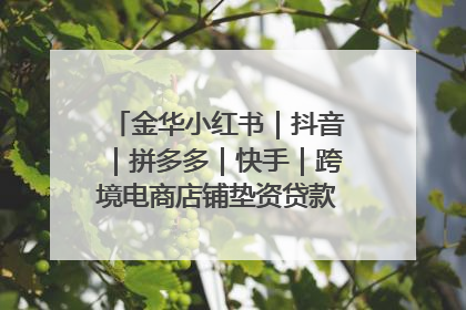 金华小红书｜抖音｜拼多多｜快手｜跨境电商店铺垫资贷款企业-漫商易