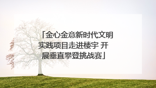 金心金意新时代文明实践项目走进楼宇 开展垂直攀登挑战赛