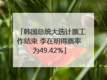 韩国总统大选计票工作结束 李在明得票率为49.42%
