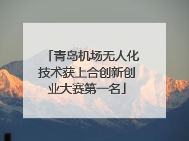青岛机场无人化技术获上合创新创业大赛第一名