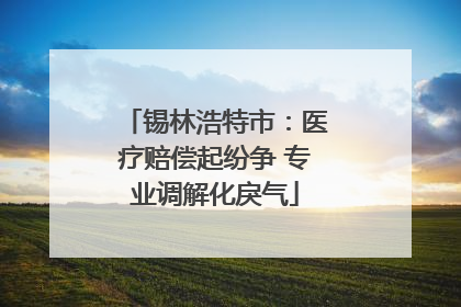 锡林浩特市：医疗赔偿起纷争 专业调解化戾气