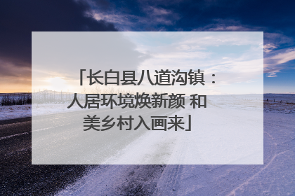 长白县八道沟镇：人居环境焕新颜 和美乡村入画来