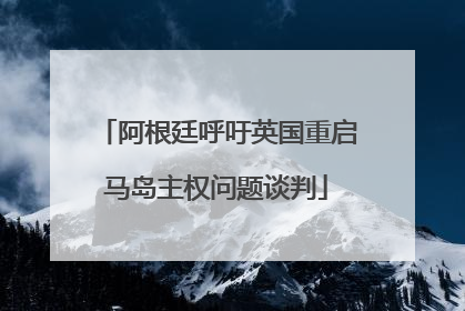 阿根廷呼吁英国重启马岛主权问题谈判