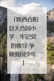 陕西合阳县天合园小学：牢记党的教导 争做强国少年