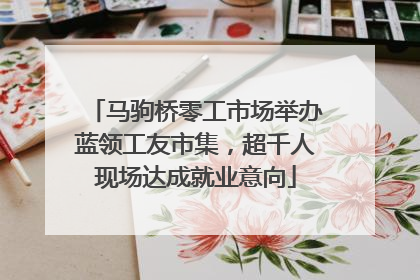 马驹桥零工市场举办蓝领工友市集，超千人现场达成就业意向