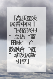高质量发展看中国丨“民宿兴村”烹热“蓝田味” 产教融合“链”动发展新引擎