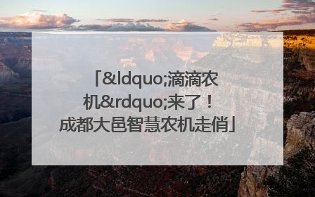 “滴滴农机”来了！成都大邑智慧农机走俏