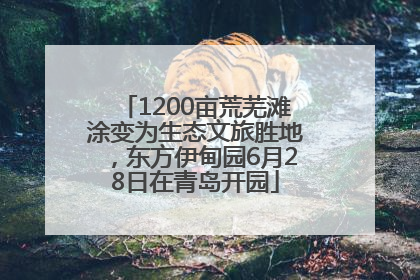 1200亩荒芜滩涂变为生态文旅胜地，东方伊甸园6月28日在青岛开园