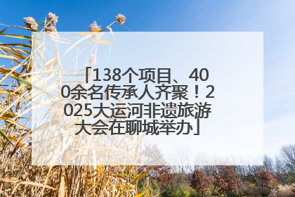 138个项目、400余名传承人齐聚！2025大运河非遗旅游大会在聊城举办