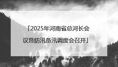 2025年河南省总河长会议暨防汛备汛调度会召开