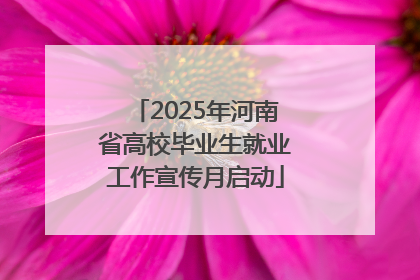 2025年河南省高校毕业生就业工作宣传月启动