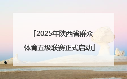 2025年陕西省群众体育五级联赛正式启动