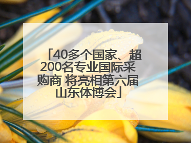 40多个国家、超200名专业国际采购商 将亮相第六届山东体博会