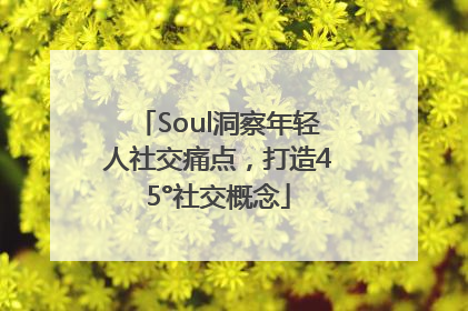 Soul洞察年轻人社交痛点，打造45°社交概念